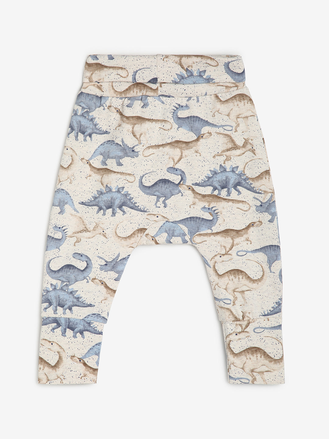 Baby Cotton Rich Expandable Pant -Grey Dino Print