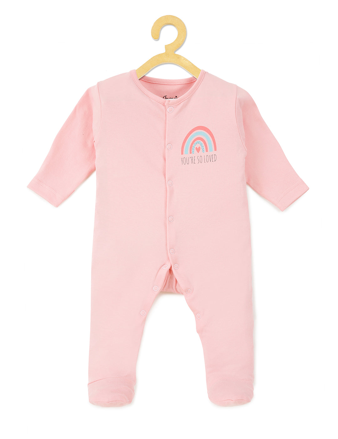 Baby Cotton Sleepsuit/Playsuit-Pink