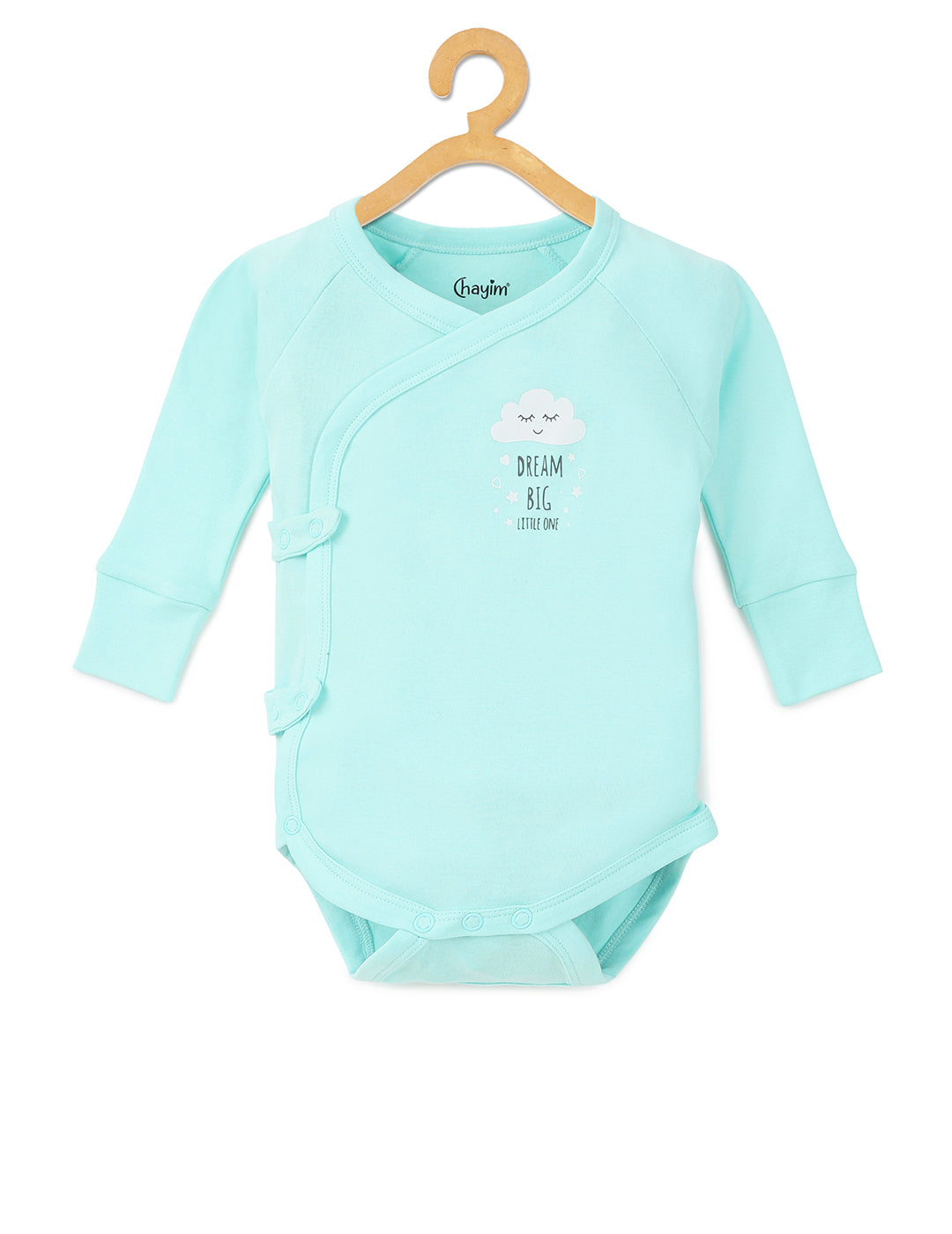 Baby Cotton Expandable Bodysuit -Blizzard Blue