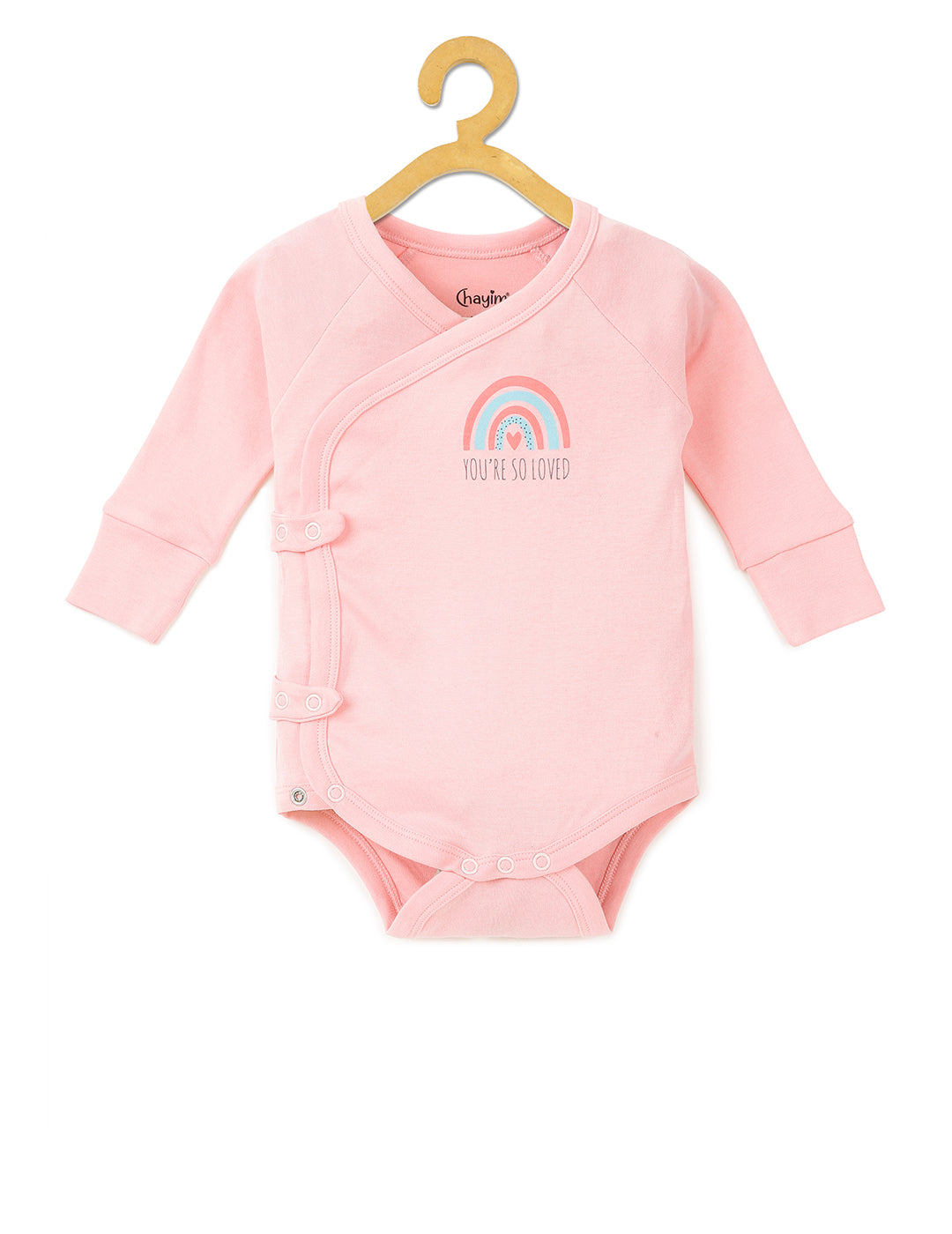 Baby Cotton Expandable Bodysuit Pink