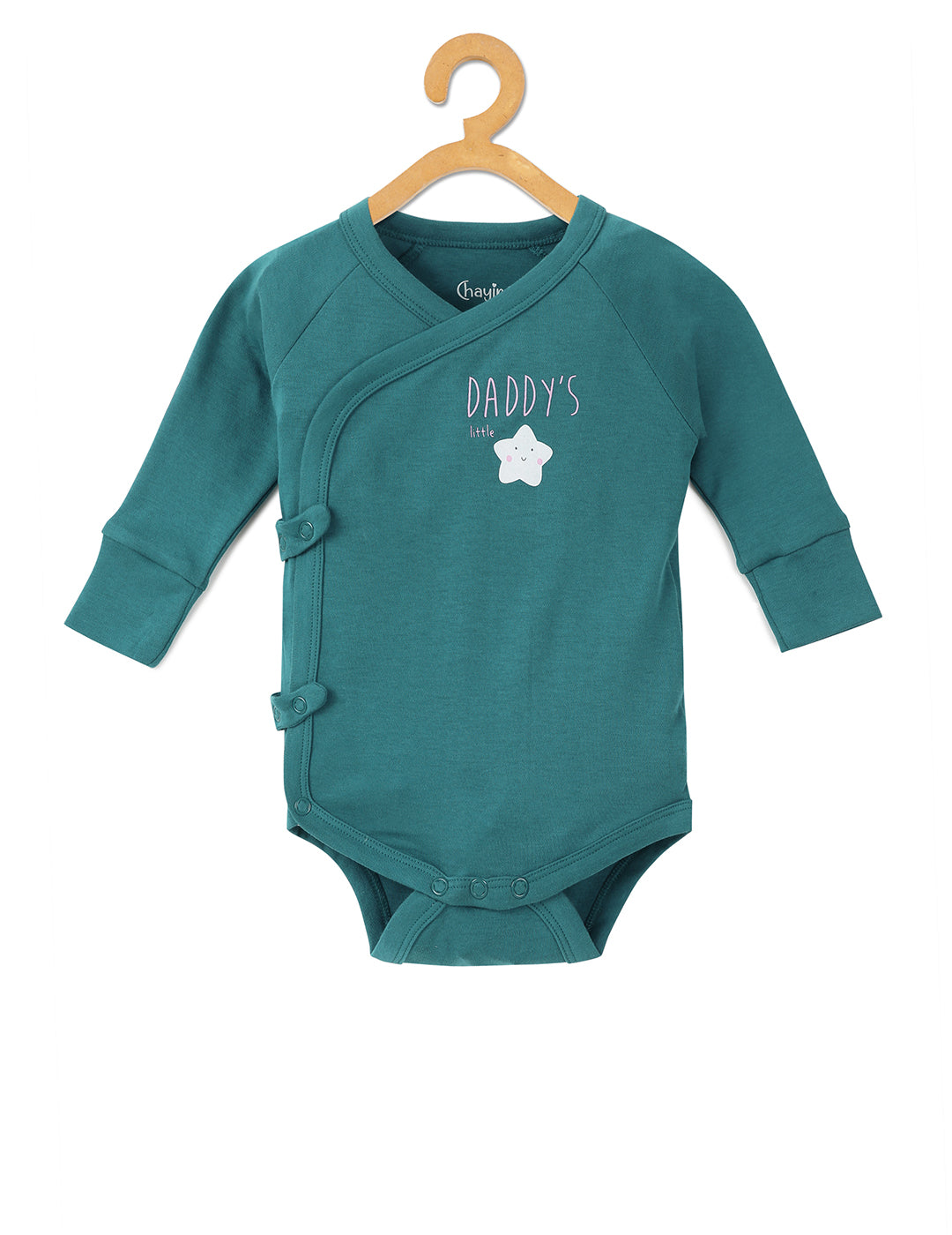 Baby Cotton Expandable Bodysuit -Green