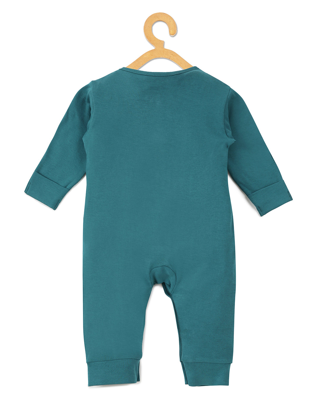 Baby Cotton Fullopen Sleepsuit/Playsuit-Green