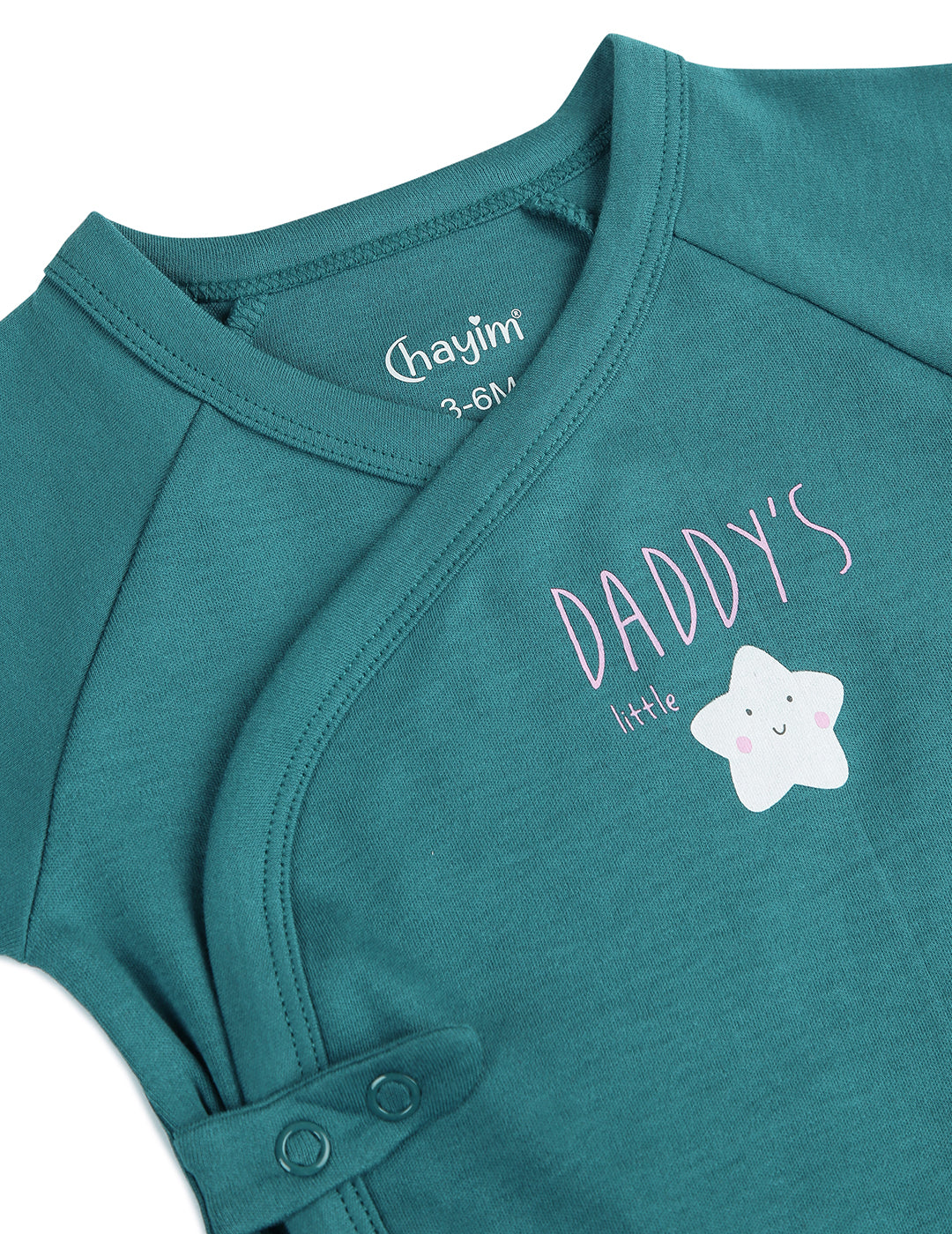 Baby Cotton Expandable Bodysuit -Green