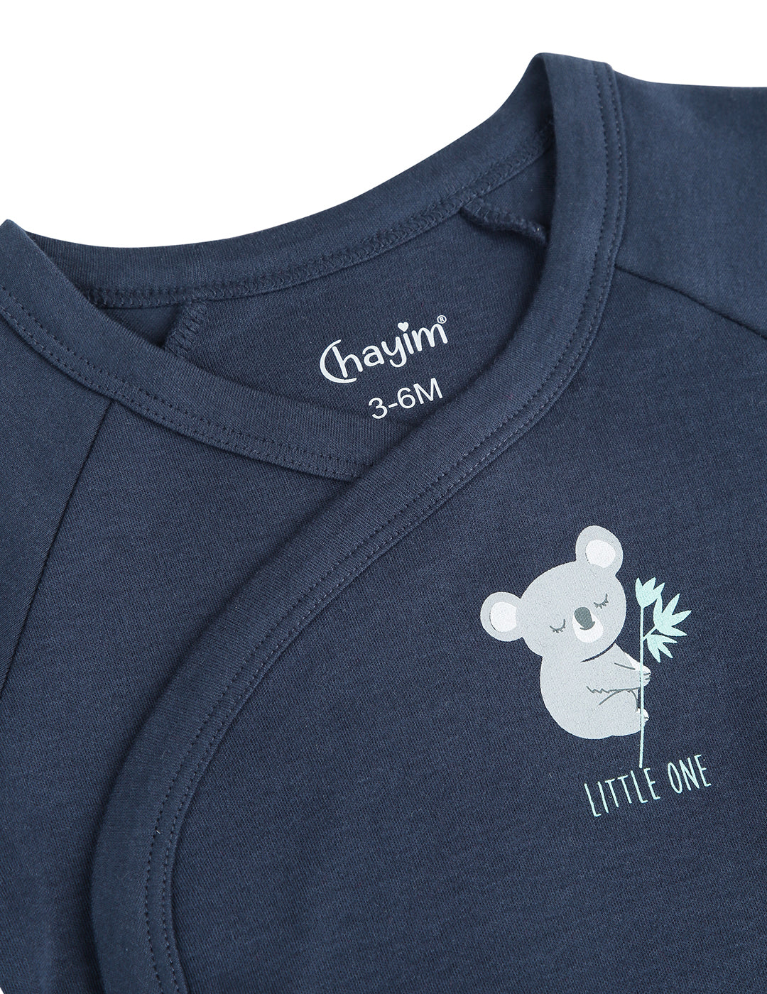 Baby Cotton Expandable Bodysuit -Navy Blue