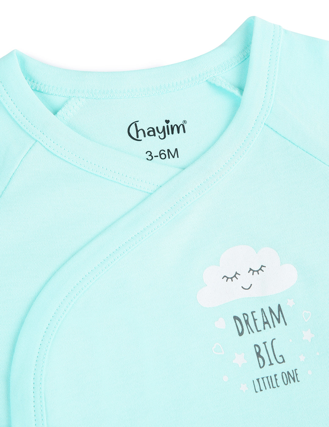 Baby Cotton Expandable Bodysuit -Blizzard Blue