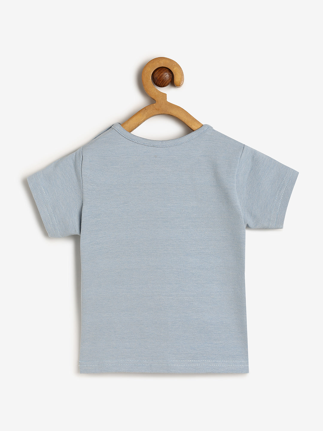 Pack of 2 Baby Cotton Modal Half sleeve T-shirts Baby Blue / White Blue Aop