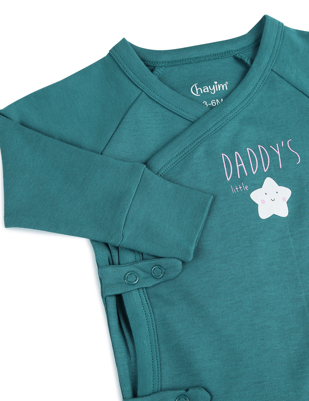 Baby Cotton Expandable Bodysuit -Green