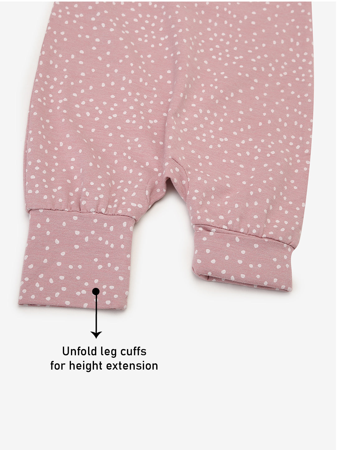 Baby Cotton Modal Dungaree Set Pink Dot Print/White