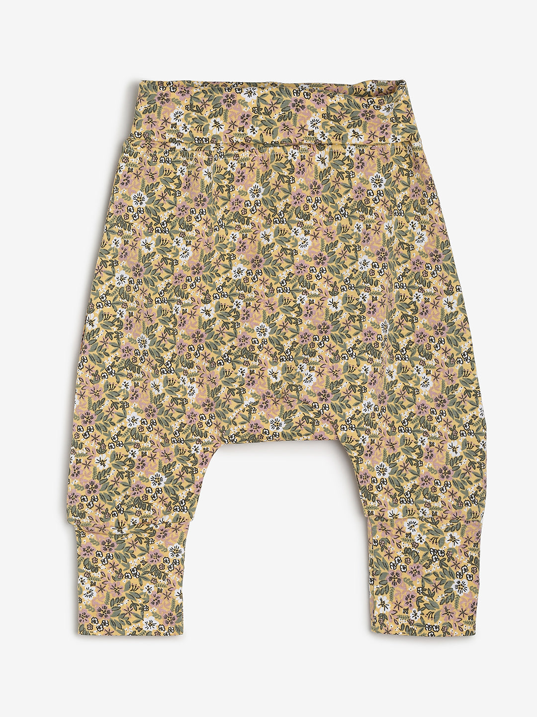 Baby Cotton Expandable Pant -Yellow Aop