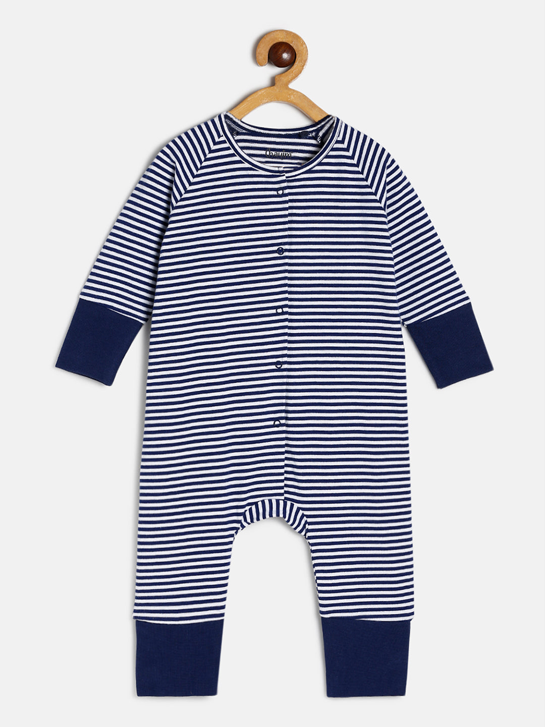 Baby Cotton Sleepsuit/Playsuit Blue Stripes