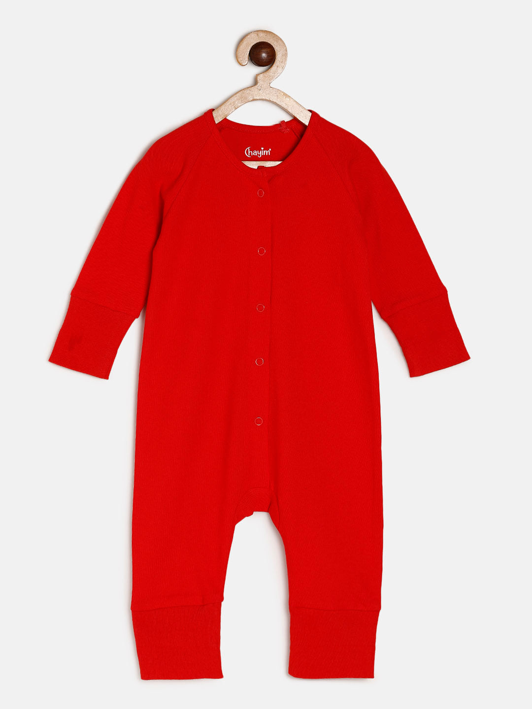 Baby Stretch Cotton Sleepsuit/Playsuit Red