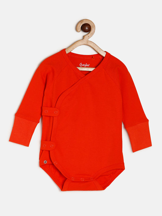 Baby Cotton Expandable Bodysuit Orange