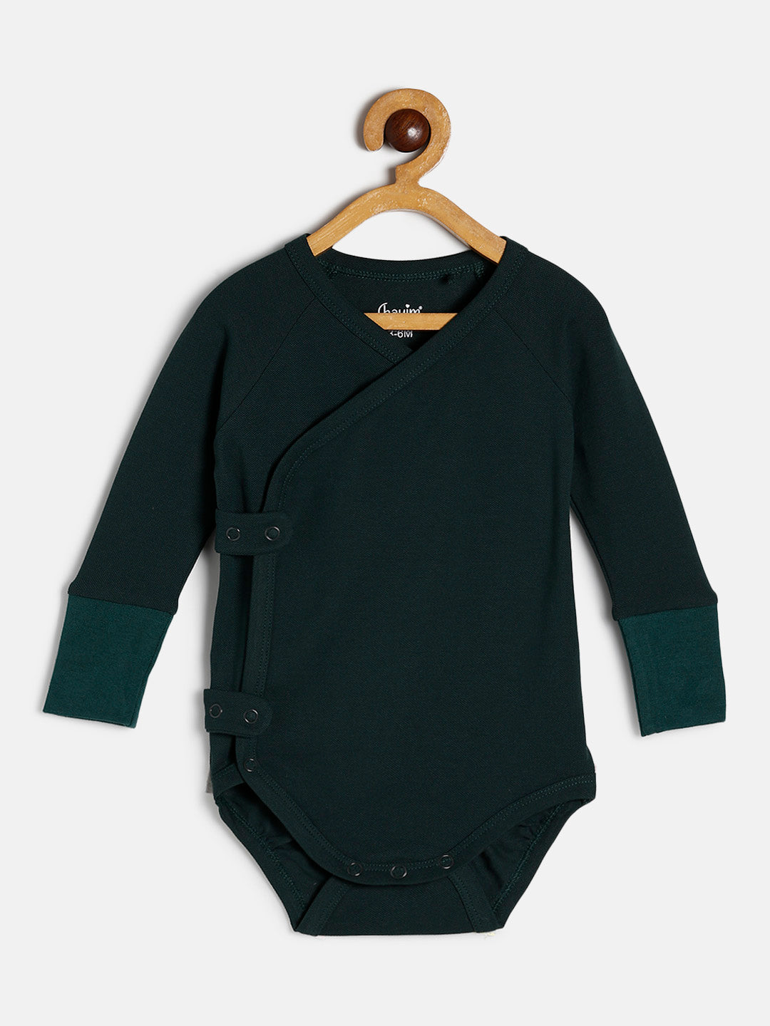 Baby Cotton Expandable Bodysuit Green