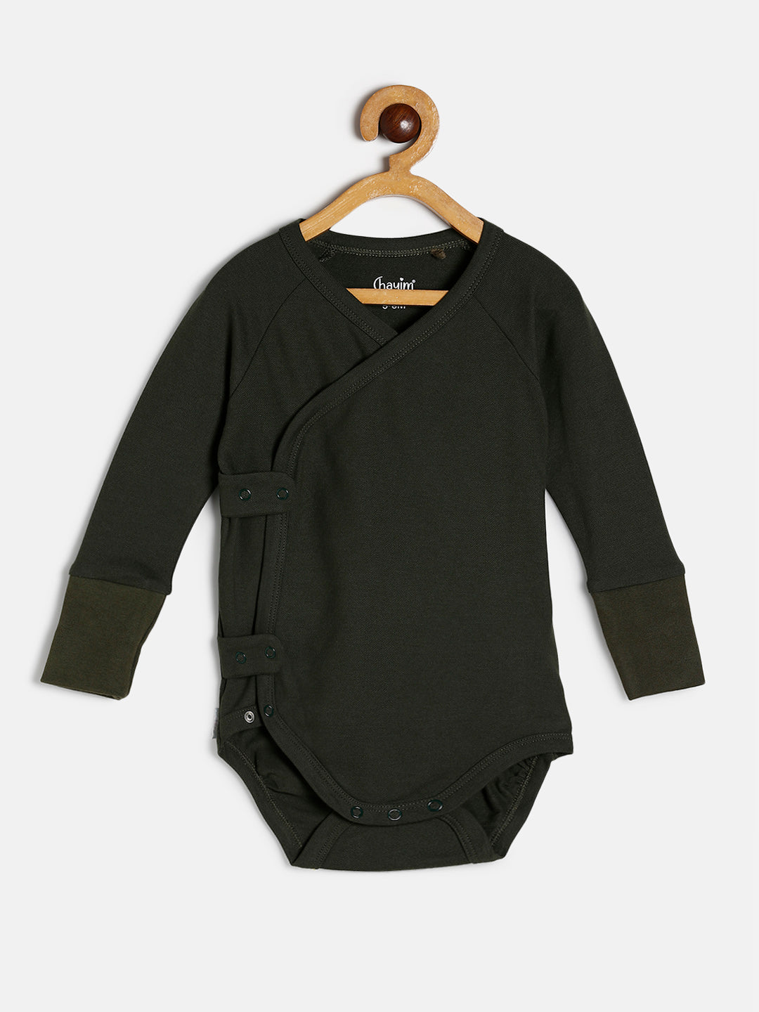 Baby Cotton Expandable Bodysuit Jungle green