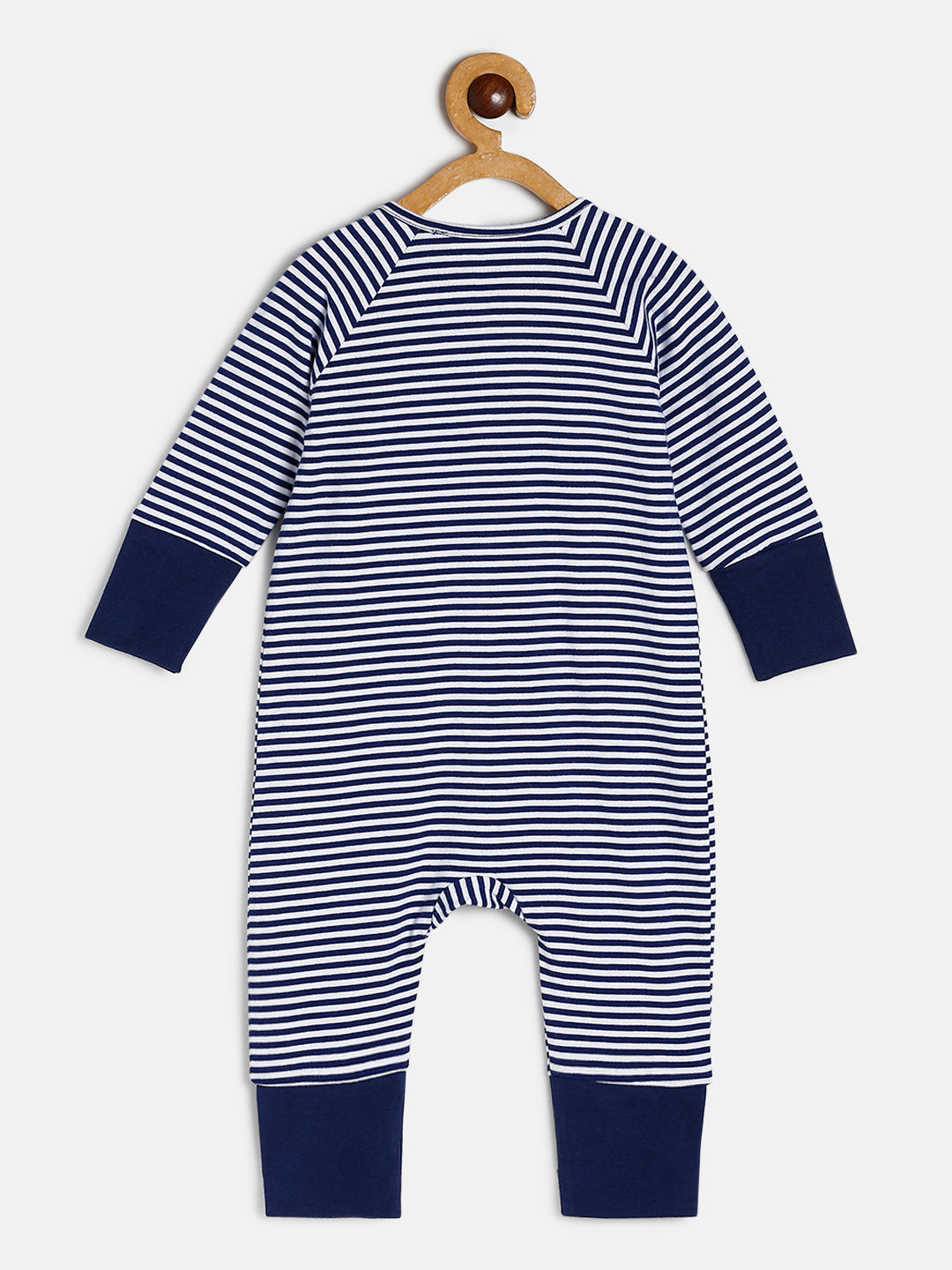 Baby Cotton Sleepsuit/Playsuit Blue Stripes