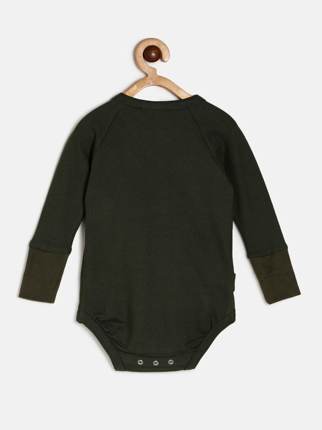 Baby Cotton Expandable Bodysuit Jungle green