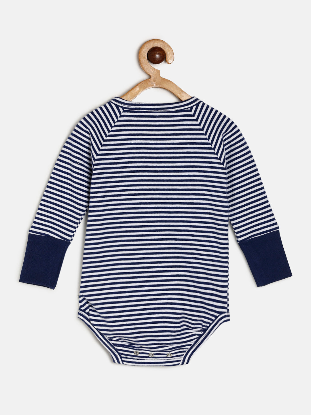 Baby Cotton Expandable Bodysuit Blue Stripes