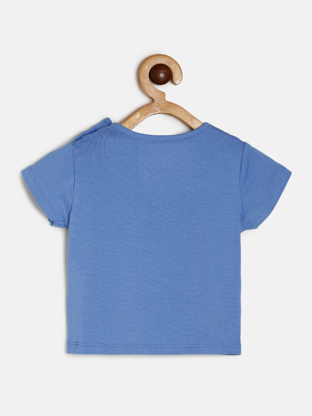 Pack of 2 Baby Bamboo Cotton Half sleeve T-shirts Navy/Aura Blue