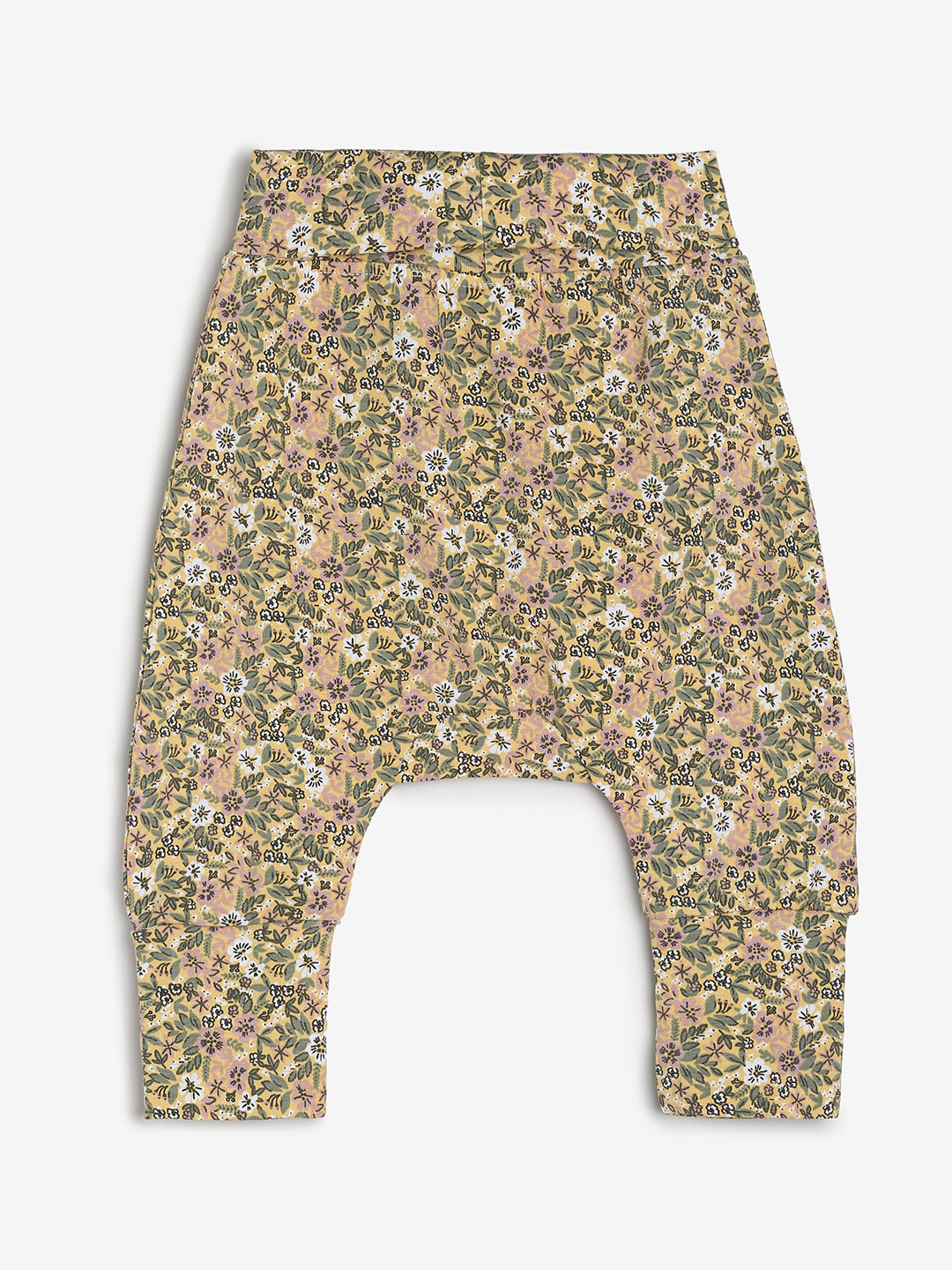 Baby Cotton Expandable Pant -Yellow Aop