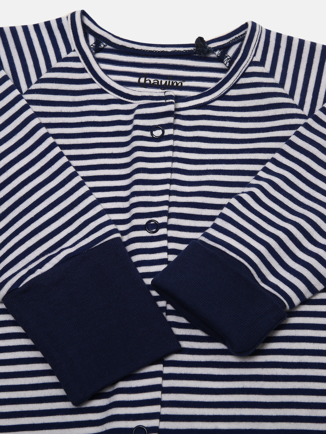 Baby Cotton Sleepsuit/Playsuit Blue Stripes