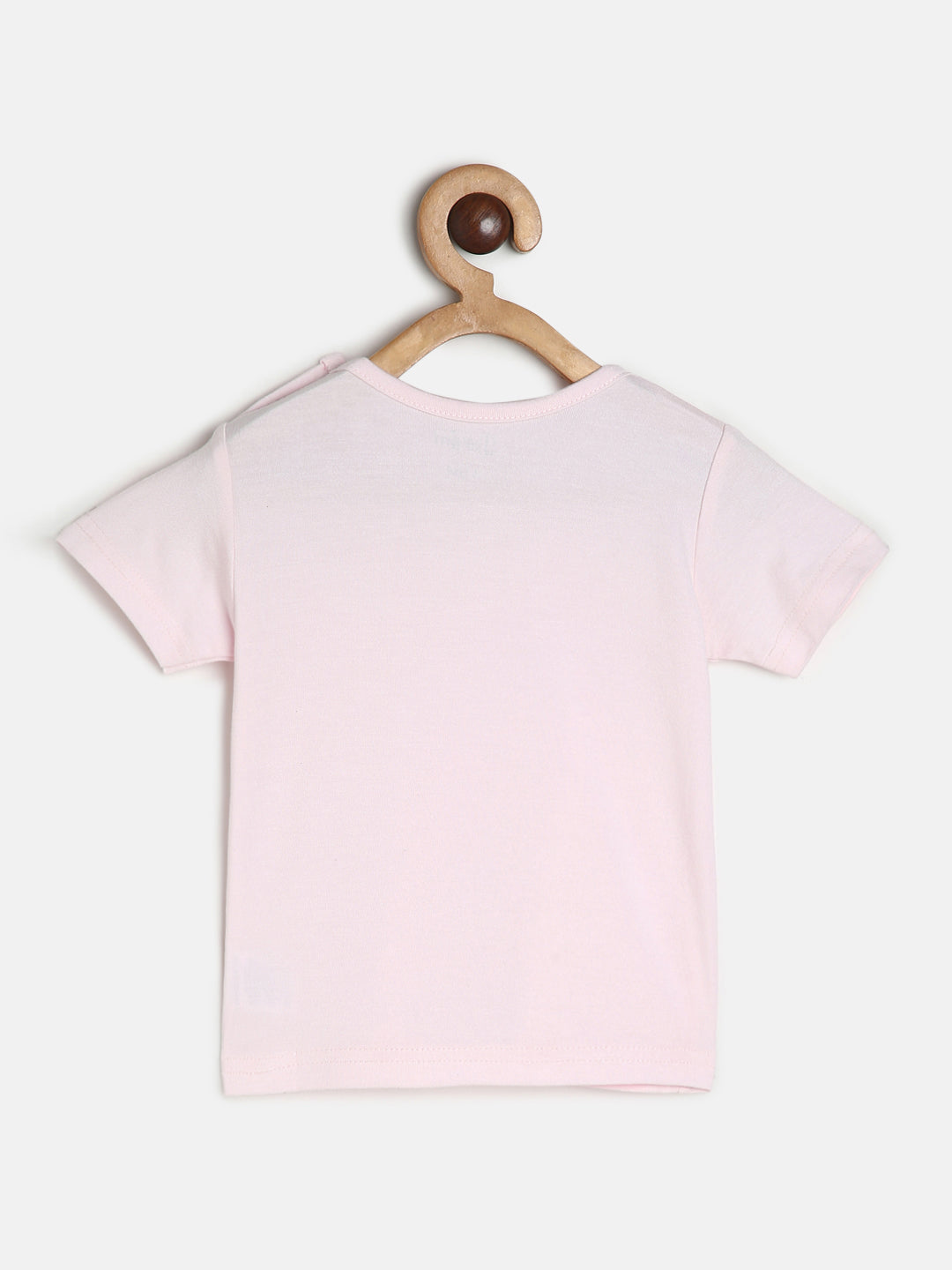 Baby Modal Stretch Dungaree Set Baby Pink Tee /Leaf Print