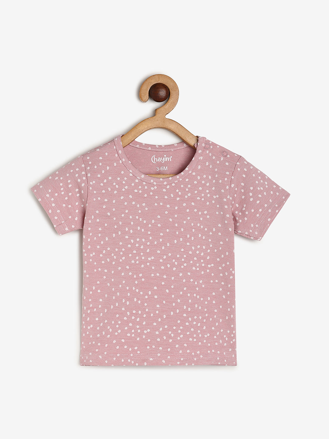 Pack of 2 Baby  Cotton Modal Half sleeve T-shirts Pink Printed /Beige