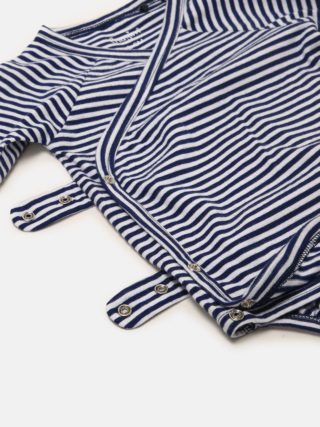 Baby Cotton Expandable Bodysuit Blue Stripes