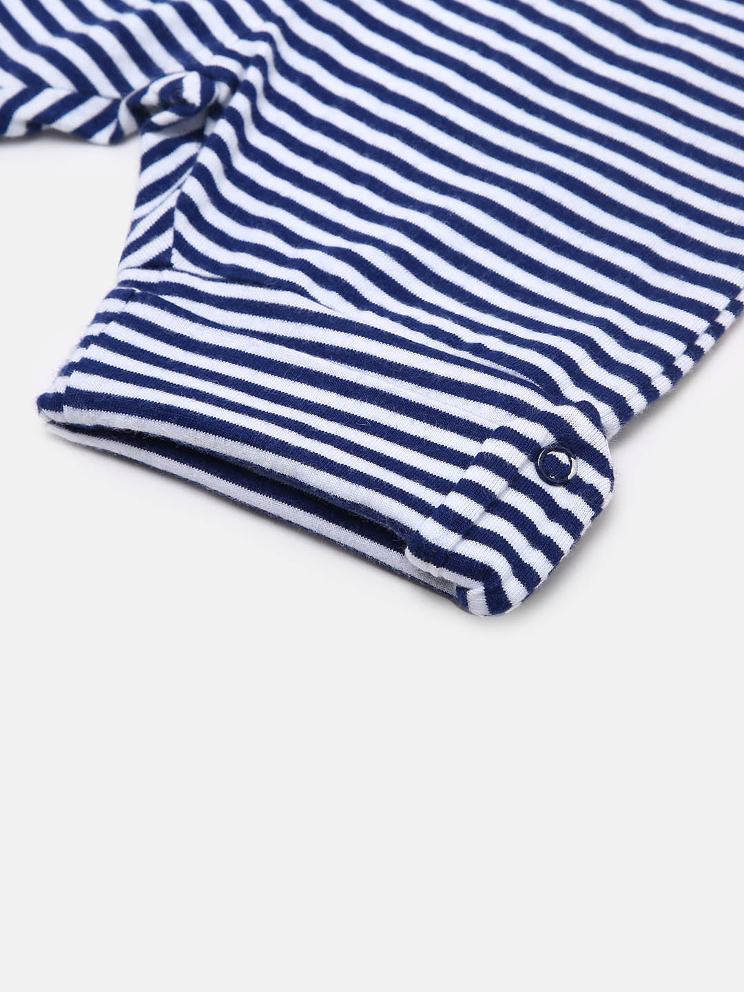 Baby Cotton Expandable Shorts -Navy Stripes